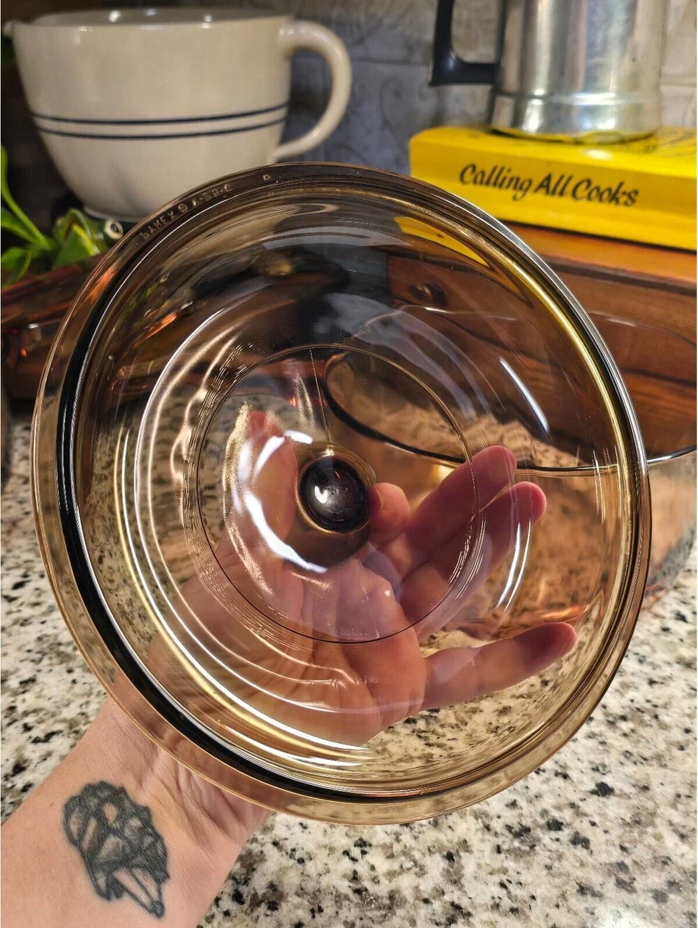Vision ware glass 2.5 liter saucepan pot with lid USA
